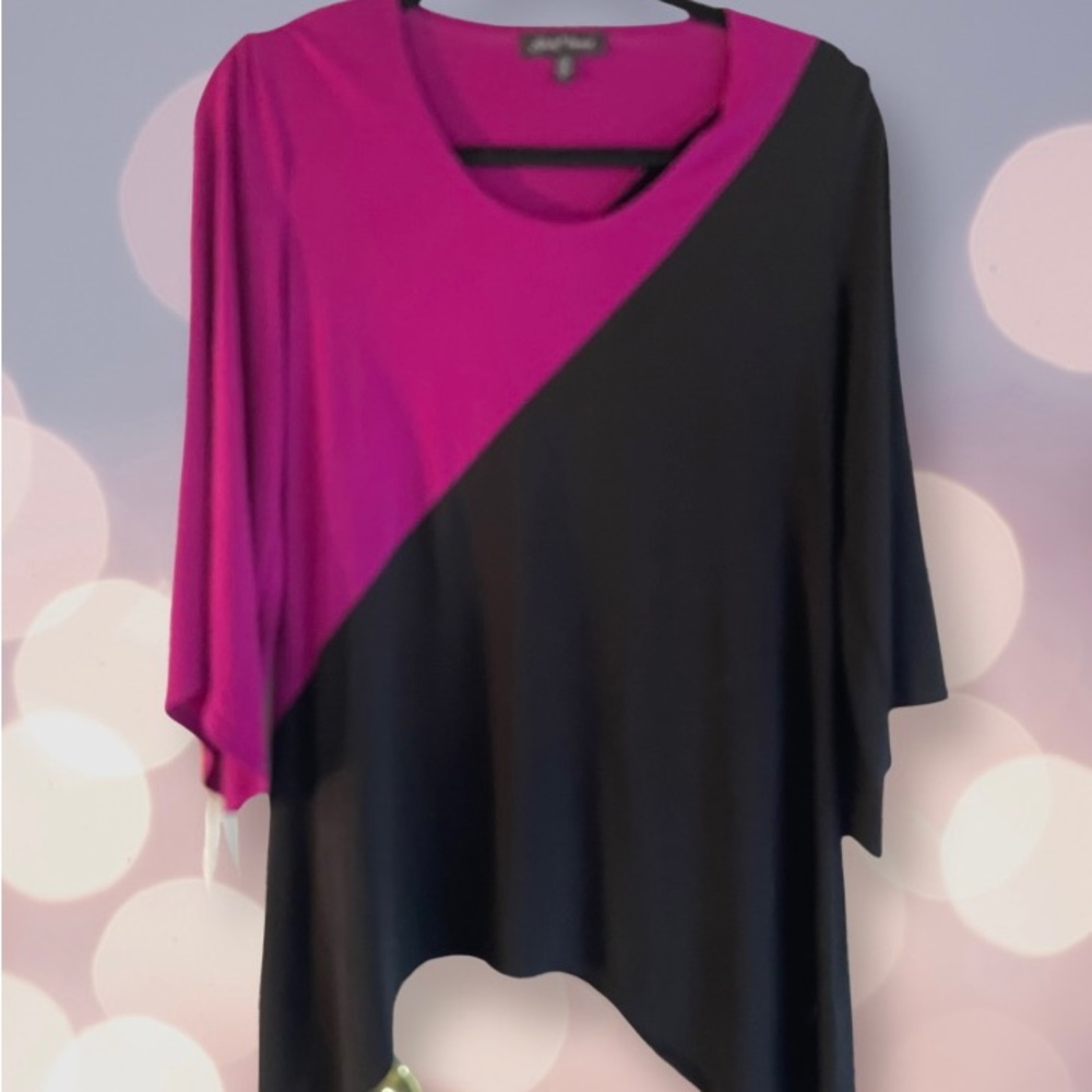 Slinky brand tunic size s, long sleeve two tone '